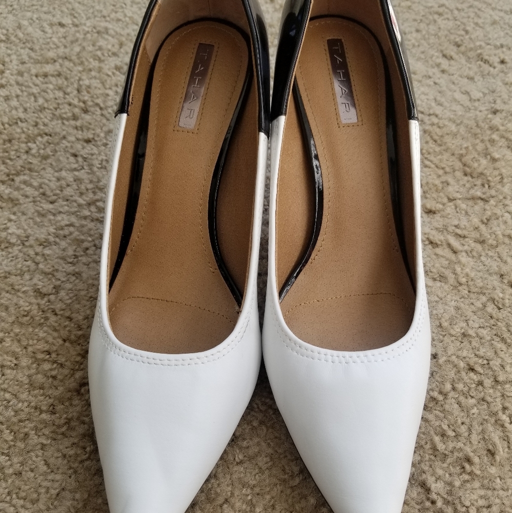 Tahari White and Black Heels. MUST GO!